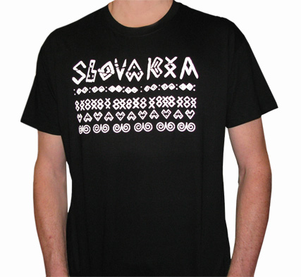 Tričko Čičmany s čičmanským fontom písma